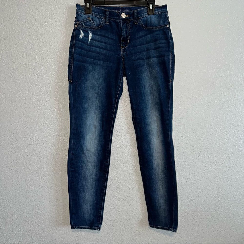 Rock & Republic Womens Stretch Denim Regular Tapered Leg Kashmiere Jeans Size 10